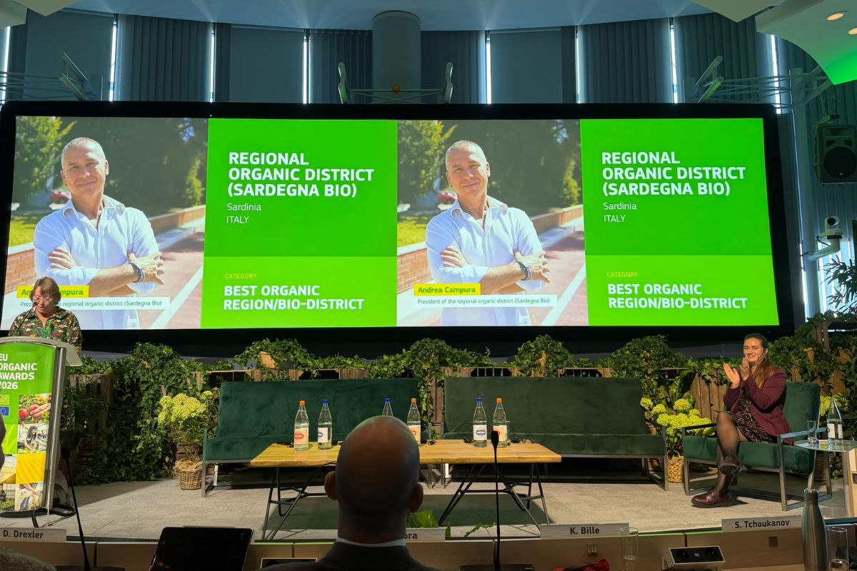 Sardegna Bio premiato a Bruxelles come miglior distretto biologico d'Europa agli EU Organic Awards 2026