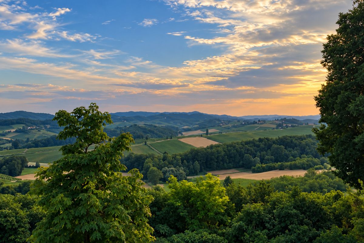 Anello di Cella Monte, panorama sulle colline e i vigneti del Monferrato casalese