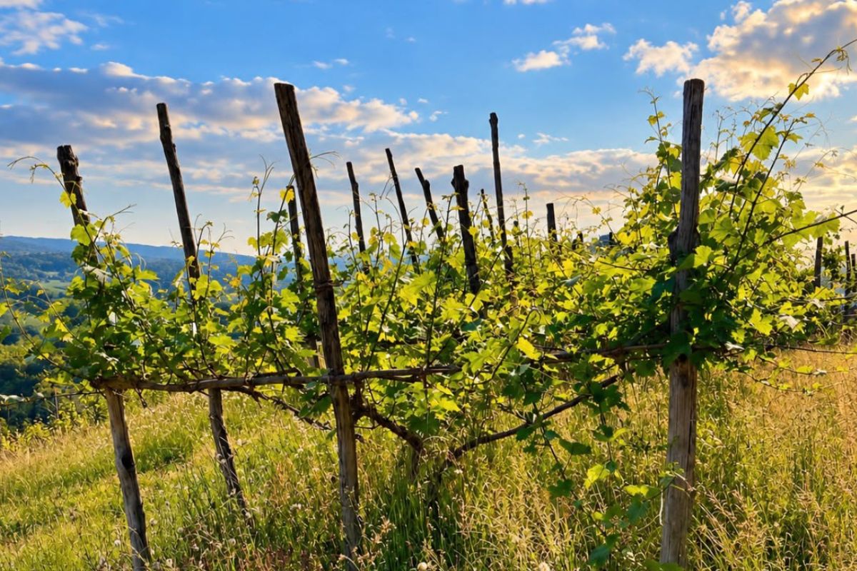Vigneti di Nebbiolo sulle colline di Gattinara